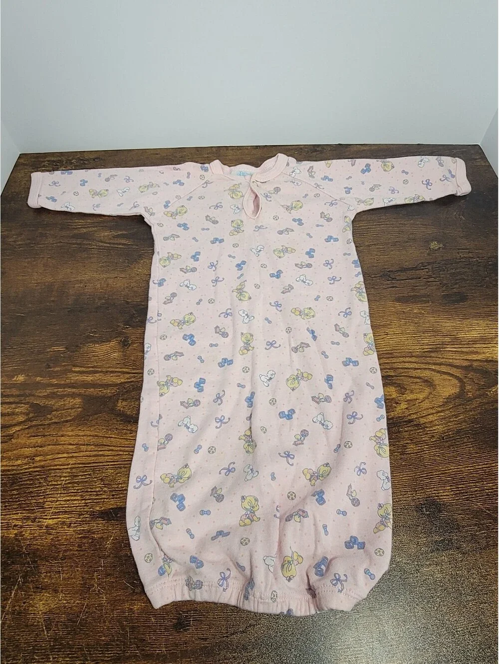 Vintage Precious Moments Baby Pink Sleep Gown